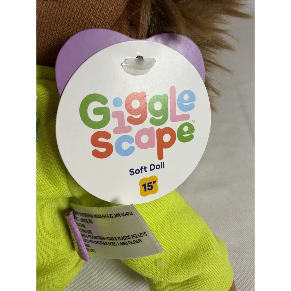 Gigglescape Soft AA Boy Doll in Lime Green Sweatsuit 15